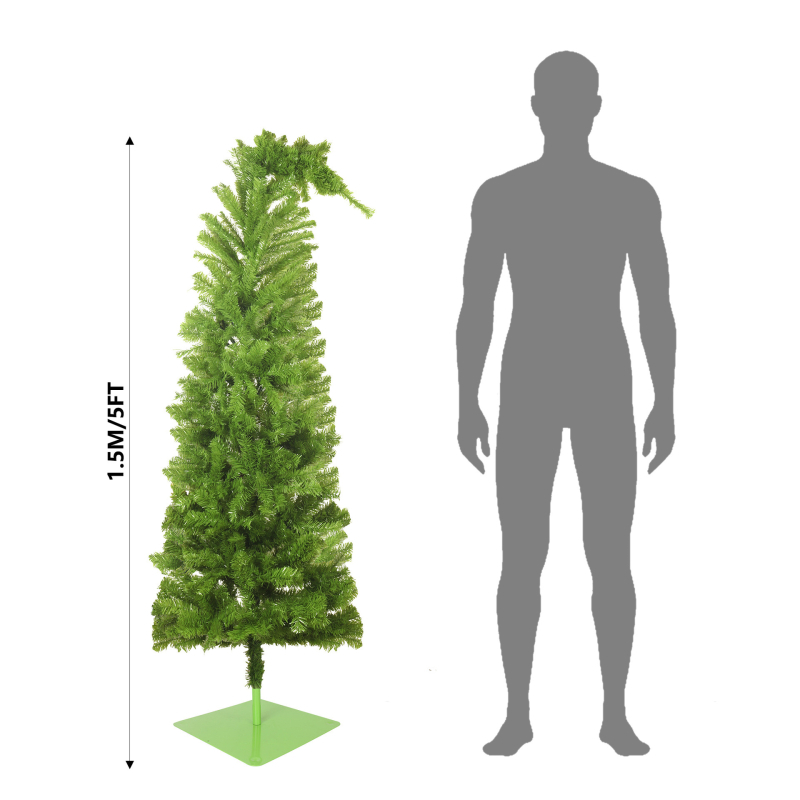 Amazon új görbe fejű fényekkel díszített karácsonyfa LED ünnepi party dekorációval, világító görbe nyakú fa