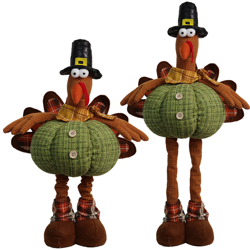 Διασυνοριακά Νέα Προϊόντα Τηλεσκοπικά Στολίδια Διακόσμησης Γαλοπούλας για την Ημέρα των Ευχαριστιών, Φθινοπωρινή Διακόσμηση Σπιτιού σε Σχήμα Κολοκύθας, Κούκλα με Καπέλο