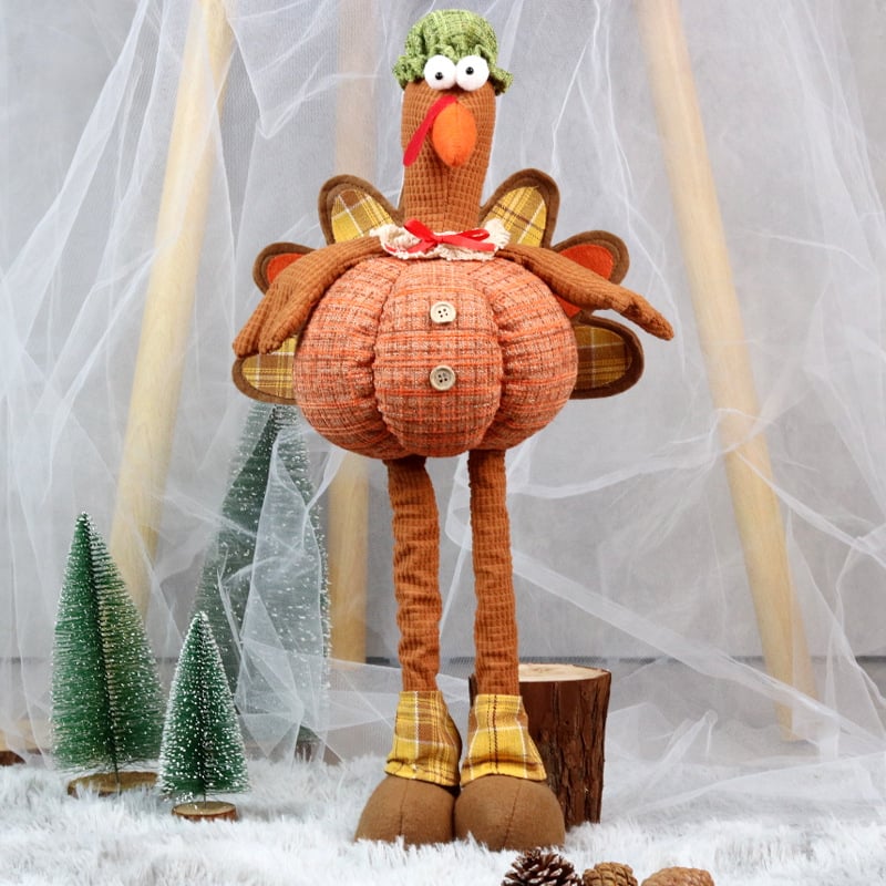 Διασυνοριακά Νέα Προϊόντα Τηλεσκοπικά Στολίδια Διακόσμησης Γαλοπούλας για την Ημέρα των Ευχαριστιών, Φθινοπωρινή Διακόσμηση Σπιτιού σε Σχήμα Κολοκύθας, Κούκλα με Καπέλο