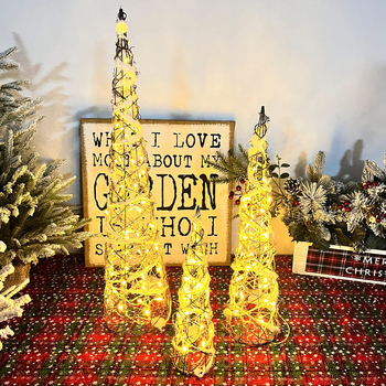 Χριστουγεννιάτικες διακοσμήσεις από σφυρήλατο σίδερο φωτεινό κουτί δώρου χριστουγεννιάτικο δέντρο στολίδια κεφαλής σκηνής διάταξη παραθύρου διακόσμηση κώνου