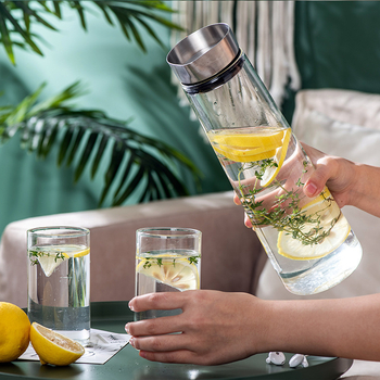 Didelio borosilikato daniškas virdulys, buitinis stiklinis virdulys, didelės talpos virdulys, šalto vandens virdulys, arbatos virdulys, sulčių puodas