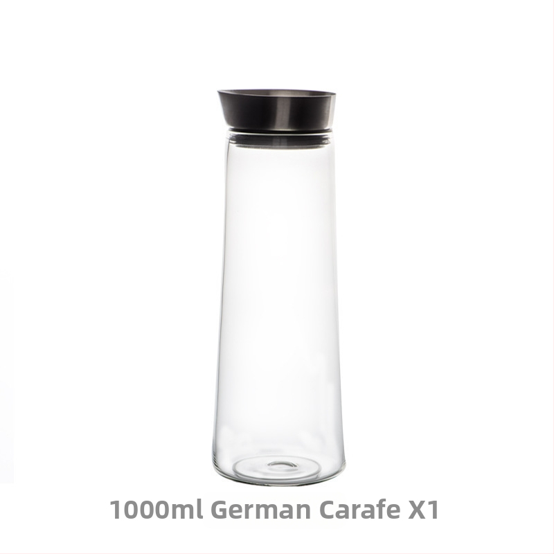 Didelio borosilikato daniškas virdulys, buitinis stiklinis virdulys, didelės talpos virdulys, šalto vandens virdulys, arbatos virdulys, sulčių puodas