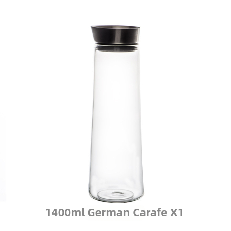 Didelio borosilikato daniškas virdulys, buitinis stiklinis virdulys, didelės talpos virdulys, šalto vandens virdulys, arbatos virdulys, sulčių puodas