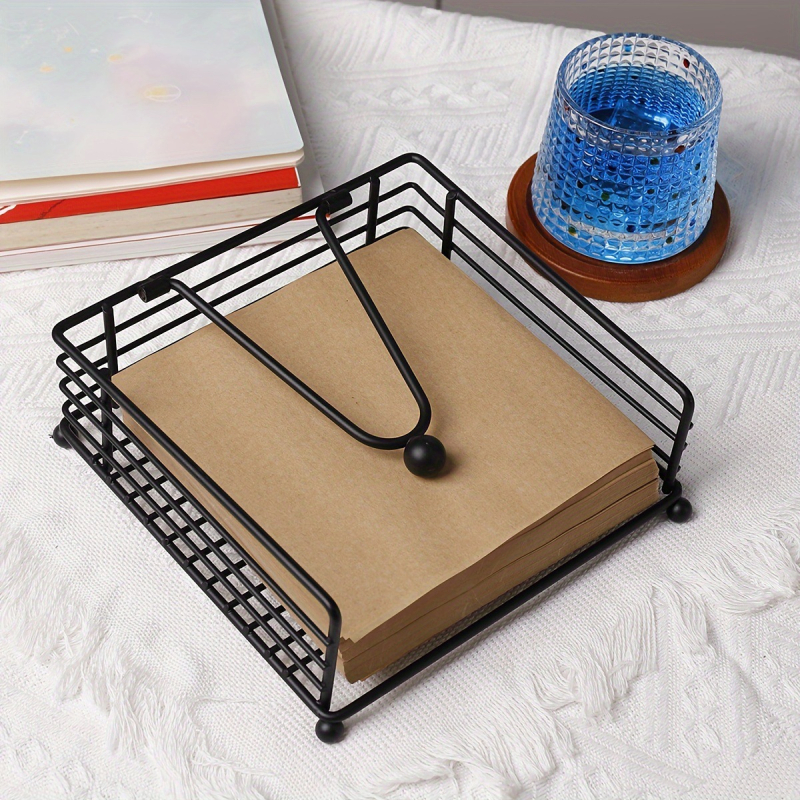 Sandėlyje „Nordic Iron“ metalinis servetėlių laikiklis, skirtas kavinėms, viešbučio restoranams, kavinėms, kvadratinėms servetėlėms, skirtas maisto laikymui