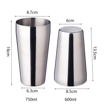 Naujas tarpvalstybinis nerūdijančio plieno Bostono purtyklės kostiumas, europietiško stiliaus kokteilių purtyklė