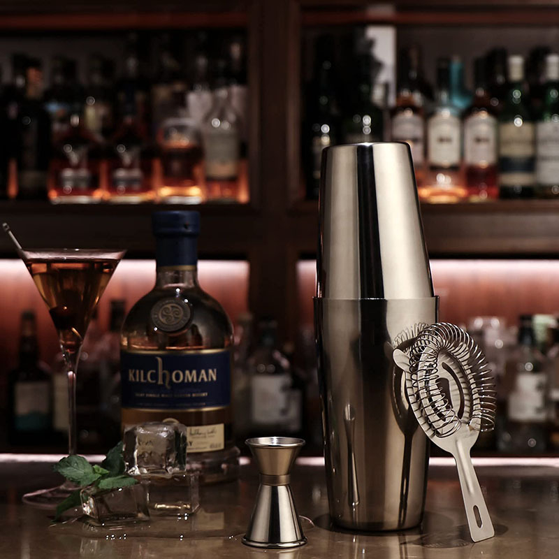 Naujas tarpvalstybinis nerūdijančio plieno Bostono purtyklės kostiumas, europietiško stiliaus kokteilių purtyklė