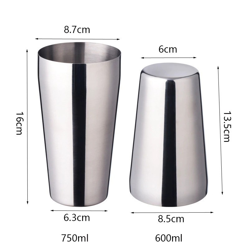 Naujas tarpvalstybinis nerūdijančio plieno Bostono purtyklės kostiumas, europietiško stiliaus kokteilių purtyklė