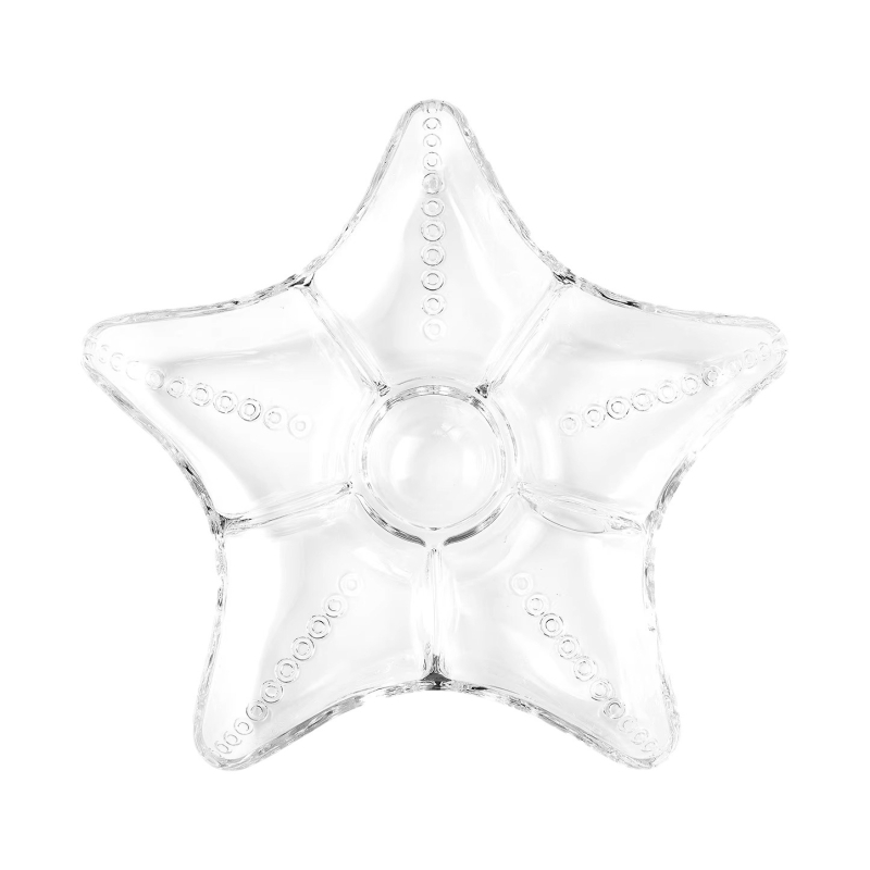 Stiklinė koldūnų lėkštė Buitinė meškų vaisių lėkštė su padažu riebalus mažinantiems dietiniams lėkštės užkandžiams Džiovintų vaisių užkandžiai Dietinė lėkštė