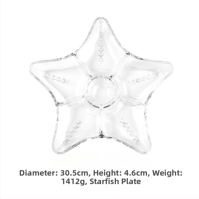 Stiklinė koldūnų lėkštė Buitinė meškų vaisių lėkštė su padažu riebalus mažinantiems dietiniams lėkštės užkandžiams Džiovintų vaisių užkandžiai Dietinė lėkštė