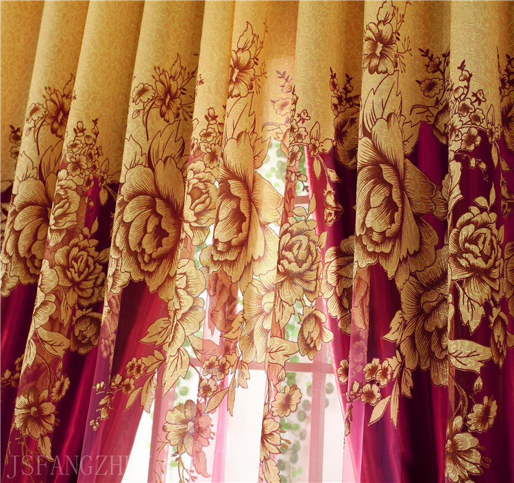 BK9K didmeninė prekyba auksinio šešėliavimo užuolaidų audiniu, siuvinėtu langų ekrano išpardavimu, karštas išpardavimas, miegamojo, svetainės, balkono užuolaidos Europoje