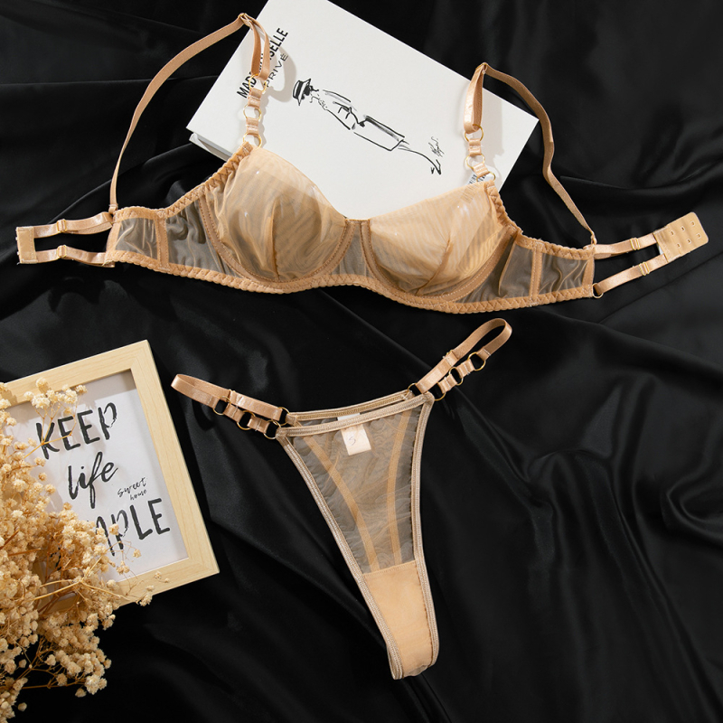 Cecilia európai és amerikai határokon átnyúló külkereskedelem szexi fehérnemű fekete kísértés illesztés átlátszó vékony melltartó kétrészes szett