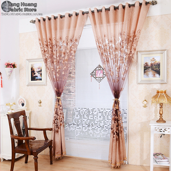 Ryto bulių sudegintos žakardo gėlės permatomas langų ekranas „Ebay“, „Amazon Wish“, „Aliexpress“. Populiarus baigtas užuolaidų langų ekranas.