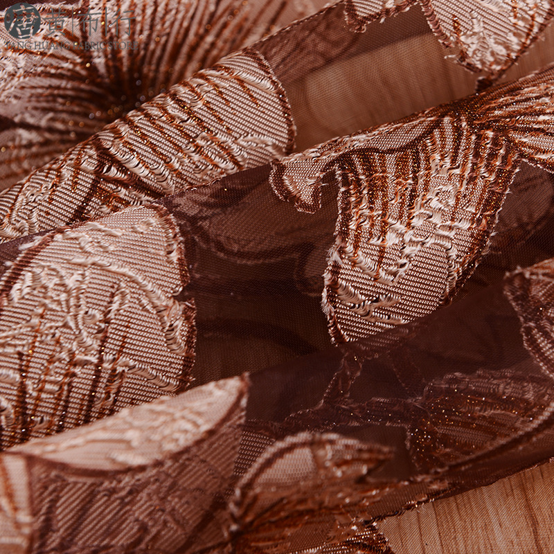 Ryto bulių sudegintos žakardo gėlės permatomas langų ekranas „Ebay“, „Amazon Wish“, „Aliexpress“. Populiarus baigtas užuolaidų langų ekranas.