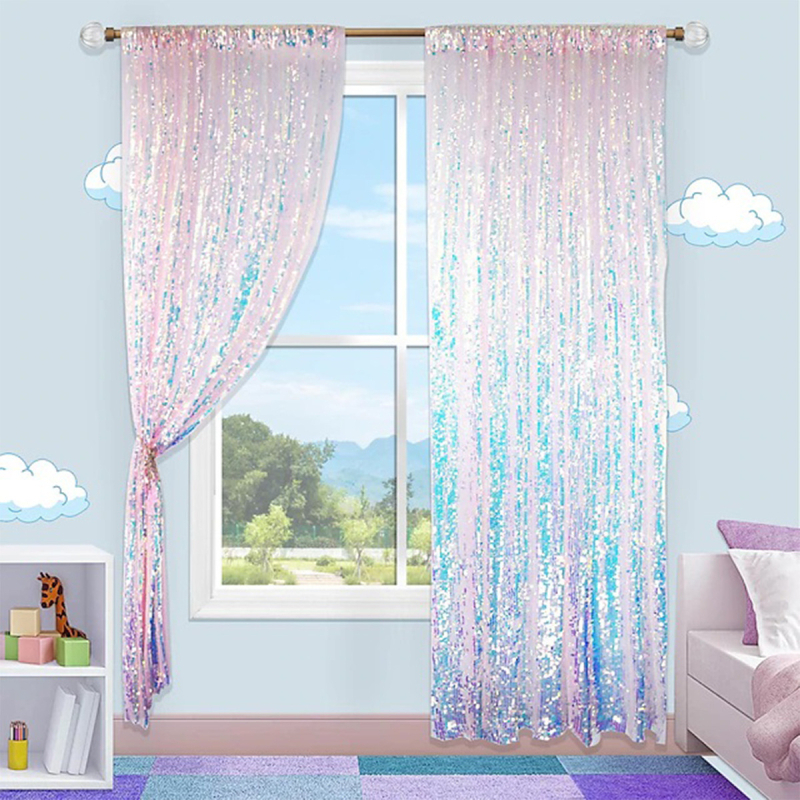 „Temu Spot“ pristatymas tarpvalstybiniu būdu siuvinėtas blizgučiais langų ekrano strypas, baigtas užuolaidų vestuvių vakarėlio dekoravimas fono audinys