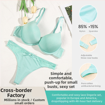 Σετ γυναικείων σουτιέν Cross-Border Temu New χωρίς ραφές, γυαλιστερό, μαλακό ατσάλινο δαχτυλίδι push-up, αναπνεύσιμο και άνετο για εσώρουχα