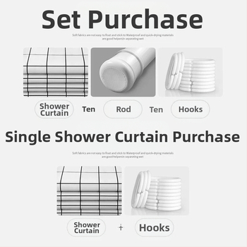 Vannitoa dušikardina veekindla kanga komplekt, vannitoa uksekardin, paksendatud hallituskindel kardin, rippuv kardin, puurimata vanni vaheseina kardin