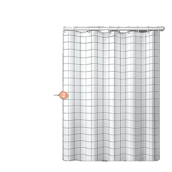 Vannitoa dušikardina veekindla kanga komplekt, vannitoa uksekardin, paksendatud hallituskindel kardin, rippuv kardin, puurimata vanni vaheseina kardin