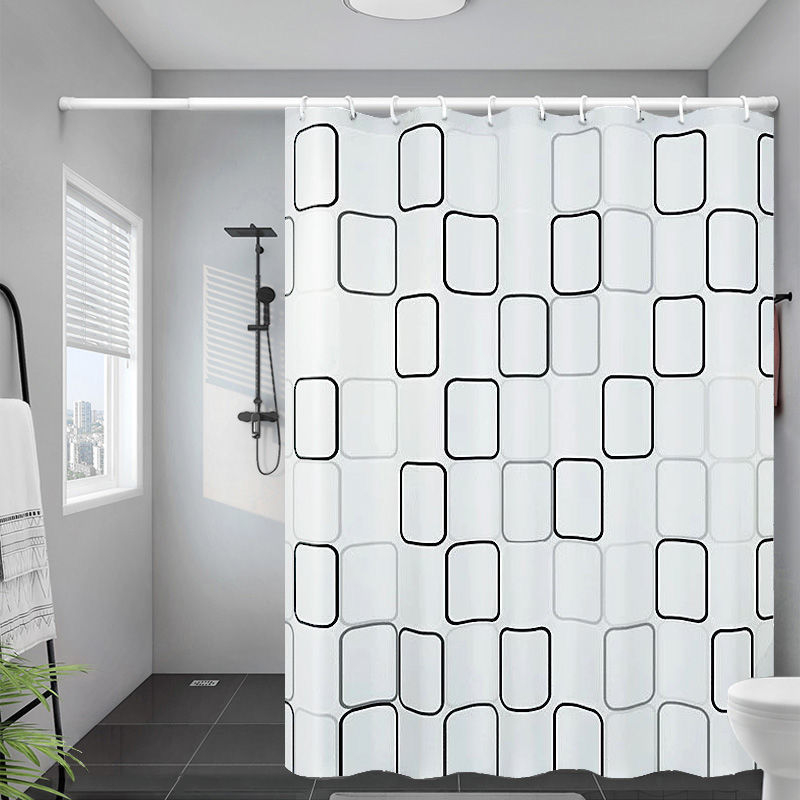 Vannitoa dušikardina veekindla kanga komplekt, vannitoa uksekardin, paksendatud hallituskindel kardin, rippuv kardin, puurimata vanni vaheseina kardin