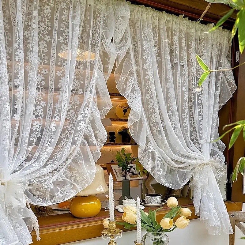 Tiesioginis tiekimas iš gamyklos į tarpvalstybinę el. prekybos platformą „Amazon“, populiarus naujas produktas – begonijų gėlių nėrinių užuolaidos, tiesioginis siuntimas iš gamyklos