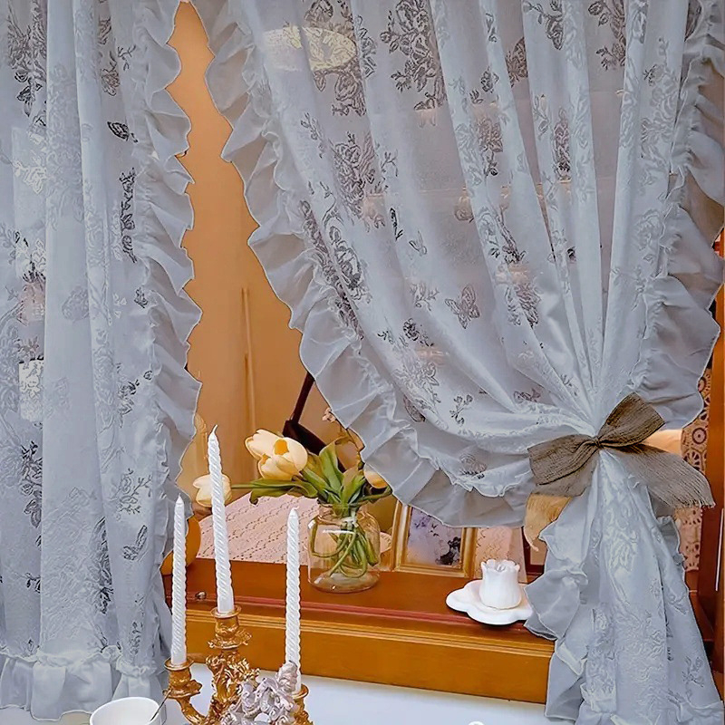 Tiesioginis tiekimas iš gamyklos į tarpvalstybinę el. prekybos platformą „Amazon“, populiarus naujas produktas – begonijų gėlių nėrinių užuolaidos, tiesioginis siuntimas iš gamyklos