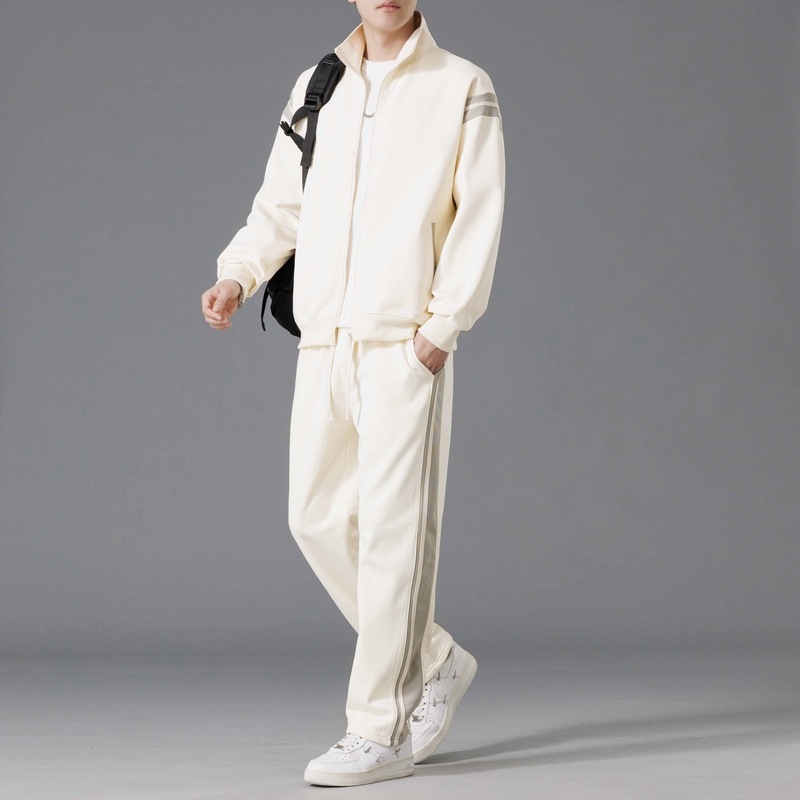 Férfi alkalmi sport egyszínű tavaszi és őszi 2024 új stílusú Ripper jóképű dzseki férfi divatos, összeillő üres kardigán pulóver