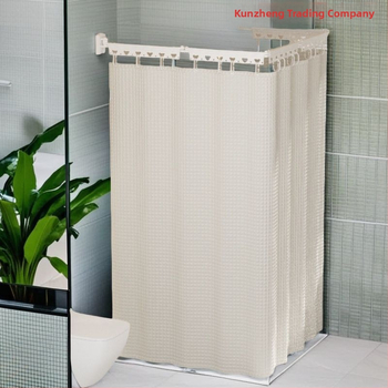 Πτυσσόμενη ράβδος κουρτίνας ντους μπάνιου τουαλέτας χωρίς διάτρητο διαχωριστικό τύπου ξηρού και υγρού διαχωρισμού αόρατο αδιάβροχο τόξο ντους