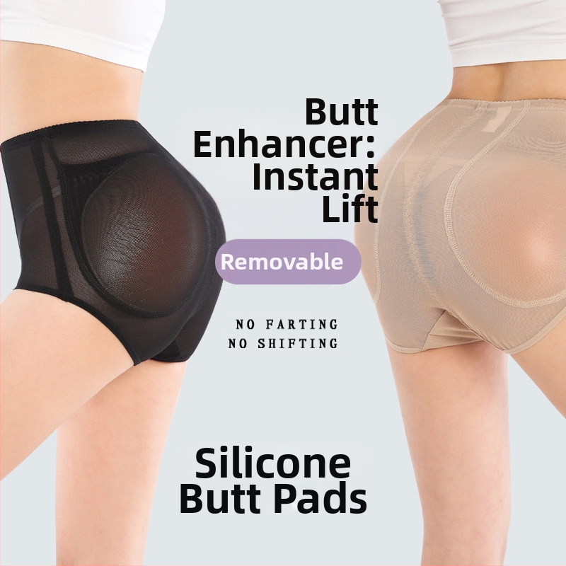 Silikoonist võltspepu aluspesu naistele puusa tõstmiseks mõeldud seksikad virsikuvärvi puusapadjaga puusa vormivad püksid pluss padjaga puusa vormivad püksid