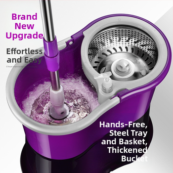 Περιστρεφόμενη σφουγγαρίστρα για στεγνό και υγρό πλύσιμο διπλής χρήσης χωρίς χέρια, σετ καθαρισμού Lazy Mop, σφουγγαρίστρα δαπέδου, κουβάς απορροφητικής σφουγγαρίστρας χονδρικής