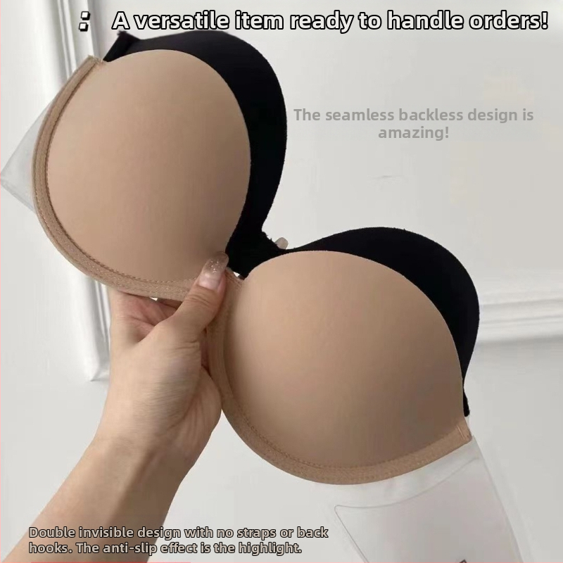 Качествено издание без презрамки, стикер за бюст, неплъзгащо се бельо, сватбена рокля, без следи, секси, голям гръб, събиране, скрито