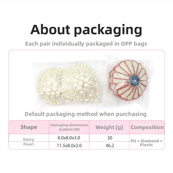 Prabangi tarpvalstybinė krūtų pasta, aukštos kokybės, daugkartinio naudojimo baltų perlų krūtų pasta, šviečiantys karoliukai su ramunėlių formos apvaliais deimantais, krūtų pasta