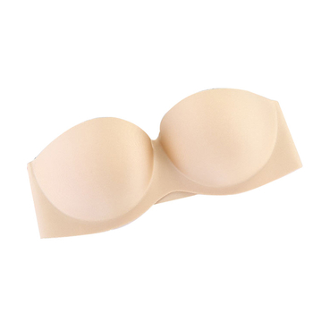 Sutien dintr-o singură piesă, fără bretele, neted, fără cusături, cu umeri încrețiți, asortat, rochie de mireasă, lenjerie intimă frumoasă, spate, primăvară și vară