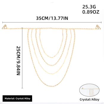 Pārrobežu sprādzienu kleitu aksesuāri temperaments līgavas kāzu rhinestones plecu ķēde Eiropas un Amerikas daudzslāņu bikšturu ķēdes plecu rotājumi vairumtirdzniecībā