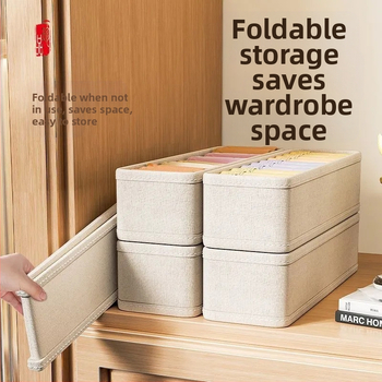 Κουτί αποθήκευσης κάλτσες από βαμβάκι Yunrou για οικιακά είδη, κουτί αποθήκευσης αντικειμένων με συρτάρι, κουτί αποθήκευσης μεγάλης χωρητικότητας