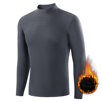 Talvine noorte meeste keskmise kraega soe alussärk keskealistele meestele kahepoolne fliisist termopesu pluss-suuruses piiriülene