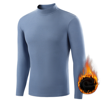 Talvine noorte meeste keskmise kraega soe alussärk keskealistele meestele kahepoolne fliisist termopesu pluss-suuruses piiriülene