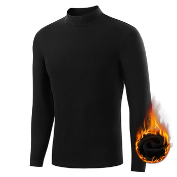 Talvine noorte meeste keskmise kraega soe alussärk keskealistele meestele kahepoolne fliisist termopesu pluss-suuruses piiriülene