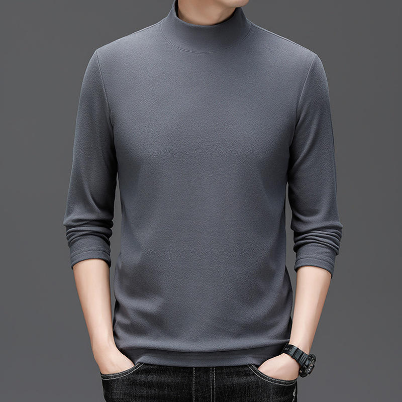 Talvine noorte meeste keskmise kraega soe alussärk keskealistele meestele kahepoolne fliisist termopesu pluss-suuruses piiriülene