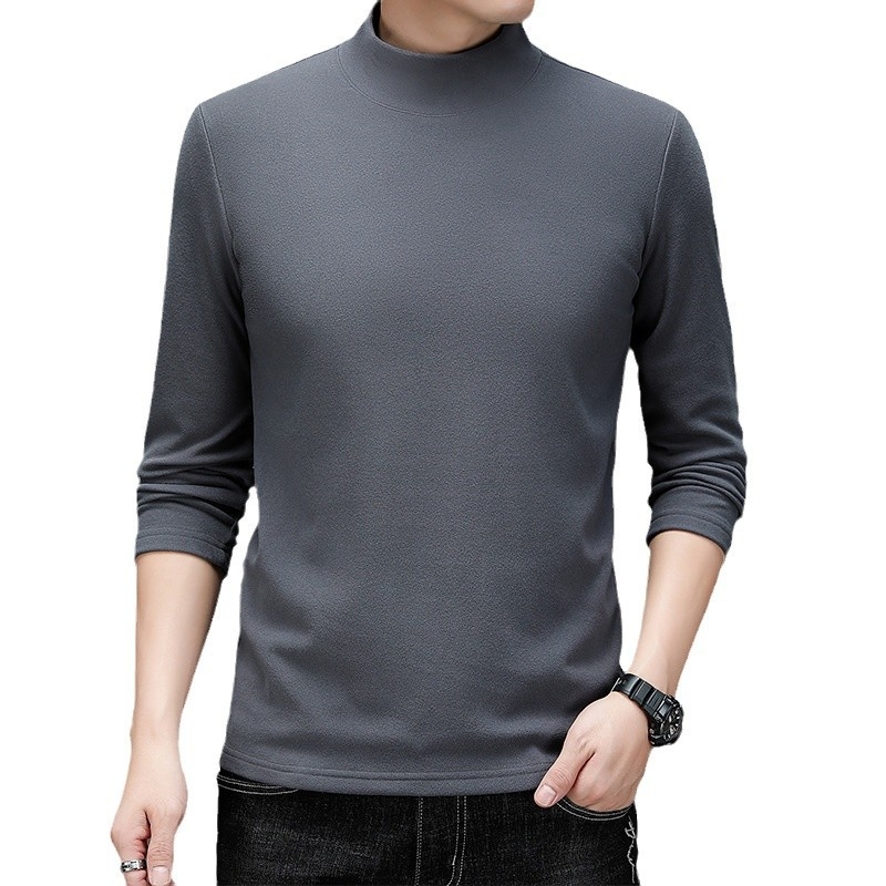 Talvine noorte meeste keskmise kraega soe alussärk keskealistele meestele kahepoolne fliisist termopesu pluss-suuruses piiriülene