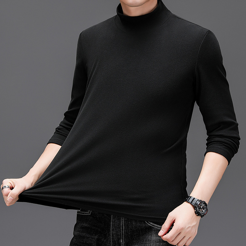 Talvine noorte meeste keskmise kraega soe alussärk keskealistele meestele kahepoolne fliisist termopesu pluss-suuruses piiriülene