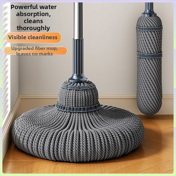 Σφουγγαρίστρα αυτοστίψιμη χωρίς χέρια για οικιακή χρήση, Μεγάλη σφουγγαρίστρα με κεφαλή για στεγνή και υγρή χρήση, Περιστρεφόμενη τεμπέλα σφουγγαρίστρα, Μεγάλη σφουγγαρίστρα με κεφαλή