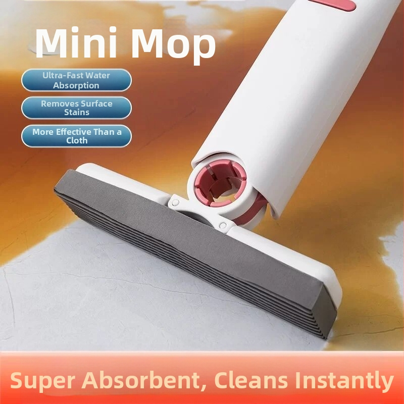 Stolný mini mop, lenivý ručný, bezručný, lepený bavlnený, kuchynský, kúpeľňový, umývadlový, mop na umytie vody