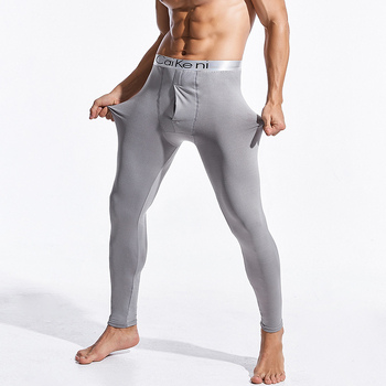 Meeste pikad aluspüksid, tihedad retuusid, sobivad talvel soojad püksid, fliisvoodriga õhukesed puuvillased püksid