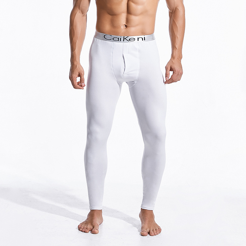 Meeste pikad aluspüksid, tihedad retuusid, sobivad talvel soojad püksid, fliisvoodriga õhukesed puuvillased püksid