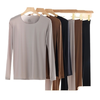 Hüaluroonhappega niisutavad soojad pikkade varrukatega püksid meeste nahka kaunistavad rõivakostüümid termiline aluspesu soojendusega sügisriided pikad aluspüksid