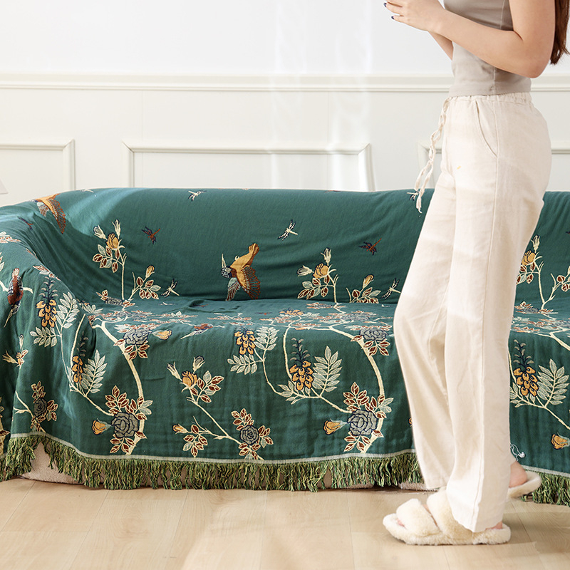 Transfrontalieră bumbac pur cu cinci straturi de tifon pat husă de vară prosop pilotă de vară cool pilotă pauză de prânz aer condiționat husă pătură canapea pătură canapea prosop