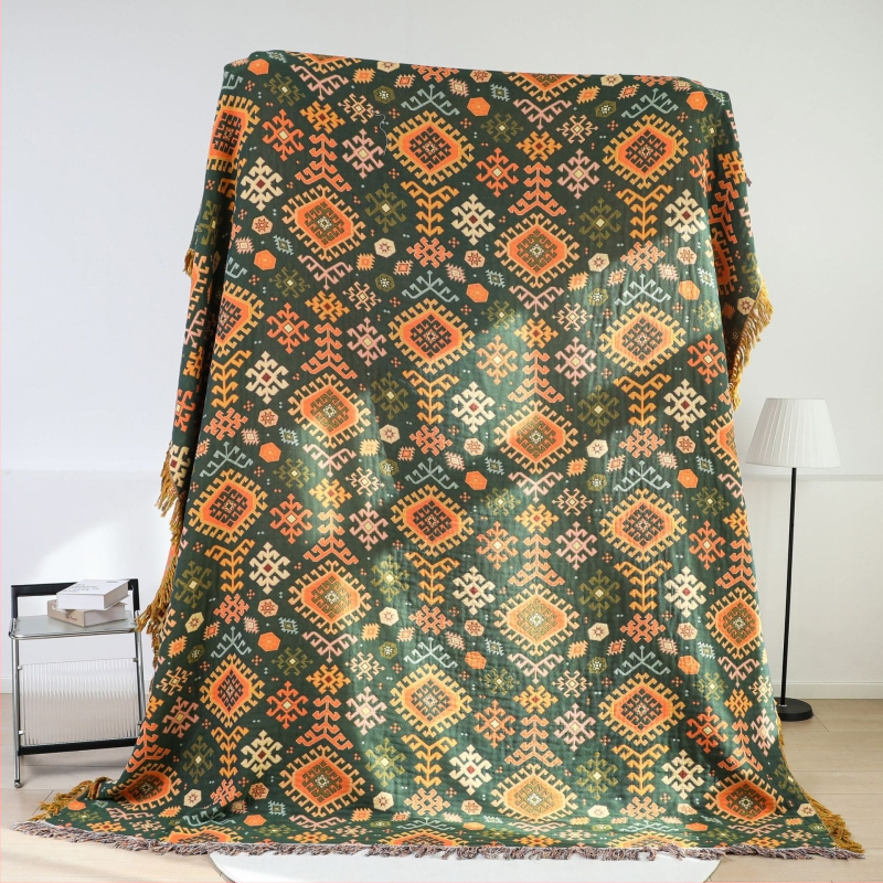 Ново 2025 памучно марля удебелено меко кърпа за одеяло за офис диван, покривало за дрямка, лятно хладно одеяло