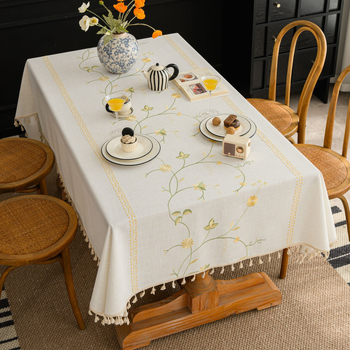Αμερικανικό προσβάσιμο πολυτελές τραπεζομάντιλο με φούντα υψηλής ποιότητας, σκανδιναβικό παραδοσιακό φεστιβάλ, τραπεζαρία, τραπεζάκι σαλονιού, κάλυμμα υφάσματος