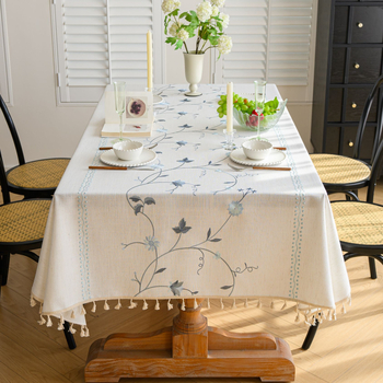 Αμερικανικό προσβάσιμο πολυτελές τραπεζομάντιλο με φούντα υψηλής ποιότητας, σκανδιναβικό παραδοσιακό φεστιβάλ, τραπεζαρία, τραπεζάκι σαλονιού, κάλυμμα υφάσματος