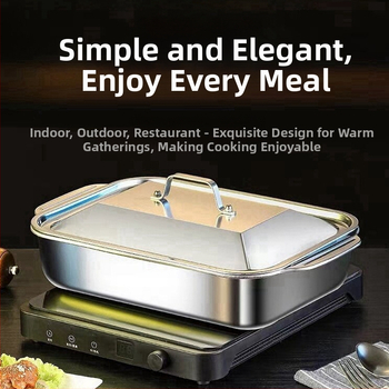 Tarpvalstybinis nerūdijančio plieno keptos žuvies padėklas su dangčiu, kepsninės padėklas su rankena, sutirštintas vėžių padėklas, buitinis jūros gėrybių padėklas, sandėlyje, didmeninė prekyba.