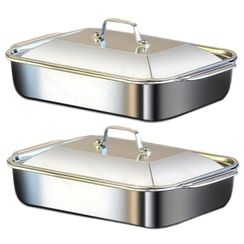 Tarpvalstybinis nerūdijančio plieno keptos žuvies padėklas su dangčiu, kepsninės padėklas su rankena, sutirštintas vėžių padėklas, buitinis jūros gėrybių padėklas, sandėlyje, didmeninė prekyba.